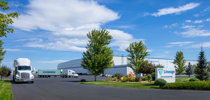 Exterior photo of Lineage's Quincy International facility