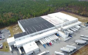 Aerial photo of Lineage's leased facility in Gaston, SC