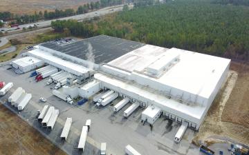 Aerial photo of Lineage's Gaston leased facility