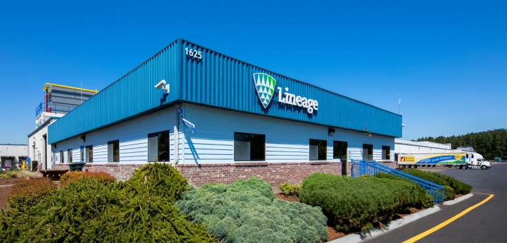 Exterior photo of Lineage's Woodland facility