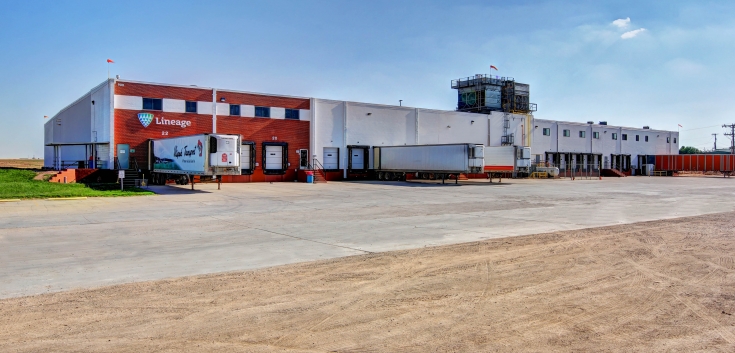 Exterior photo of Lineage's Friona, Texas facility