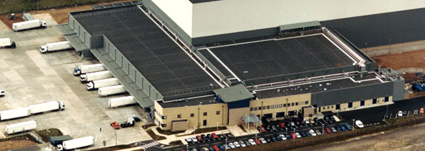 Aerial photo of Lineage's Hams Hall facility