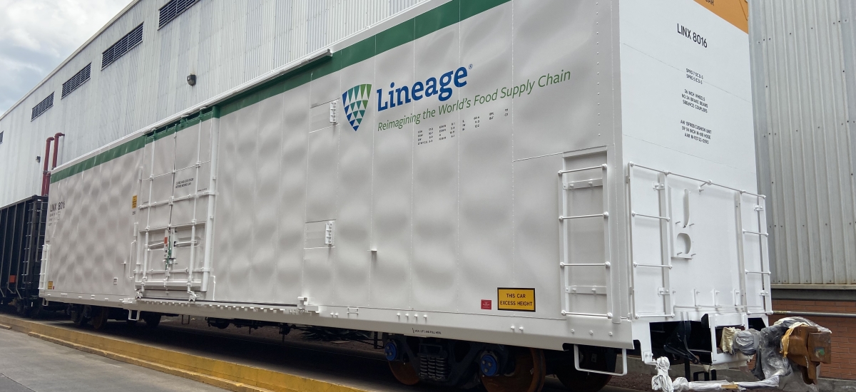 Lineage Rail Car at a Lineage Facility