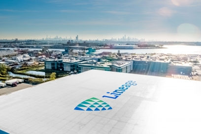 lineage roof with new york city view