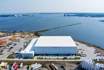 areal photo of cold storage warehouse