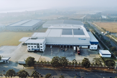 areal photo of a cold storage warehouse