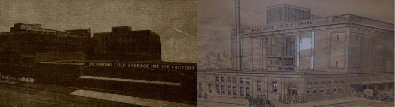 Side by side pictures of old Lineage Logistic buildings